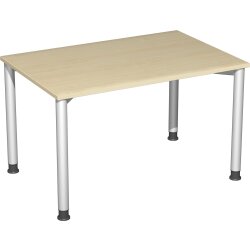 Schreibtisch Rundfuss, höhenverstellbar, 120x80 cm