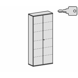 Aktenschrank 6 OH, 100 cm breit Dekor Korpus: Nussbaum...