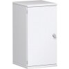 Aktenschrank 2 OH, 40 cm breit, Schloss rechts Dekor Korpus: Weiß, Front: Weiß