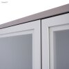 Aktenschrank mit Glastüren, 3 Ordnerreihen, 80 cm breit, Dekor Korpus: Ahorn, Front: Glastüre