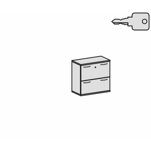 Registraturschrank 2 Reihen, 80 cm breit, Dekor Korpus: Ahorn, Front: Ahorn