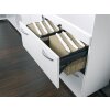 Registraturschrank 4 Reihen, 80 cm breit, Dekor Korpus: Buche Dunkel, Front: Buche Dunkel