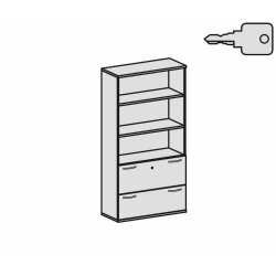 Aktenschrank 5 Ordnerreihen, mit 2x Registerauszügen...