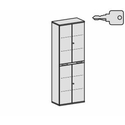 Aktenschrank 6 Ordnerreihen, mit Türen und...