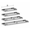 Metallsockel für Rollladenschränke Serie Profi, 120 cm breit, schwarz