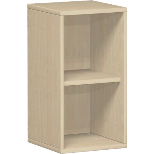 Aktenregal 2 Ordnerhöhen, 40 cm breit, Dekor Korpus: Ahorn