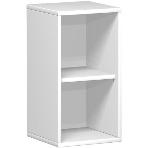 Aktenregal 2 Ordnerhöhen, 40 cm breit, Dekor Korpus: Weiß