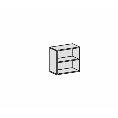 Aktenregal 2 Ordnerhöhen, 80 cm breit, Dekor Korpus: Lichtgrau