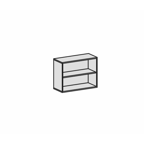 Aktenregal 2 Ordnerhöhen, 100 cm breit, Dekor Korpus: Lichtgrau