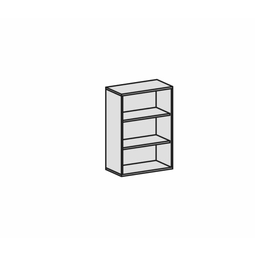 Aktenregal 3 Ordnerhöhen, 80 cm breit, Dekor Korpus: Buche Dunkel