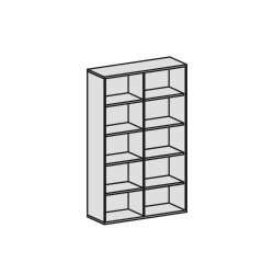 Aktenregal 5 Ordnerhöhen, 120 cm breit, Dekor...