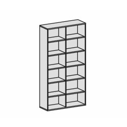 Aktenregal 6 Ordnerhöhen, 120 cm breit, Dekor...