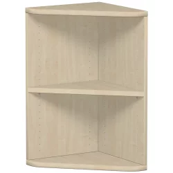 Eckabschlussregal, 2 Ordnerhöhen, Dekor Korpus: Ahorn