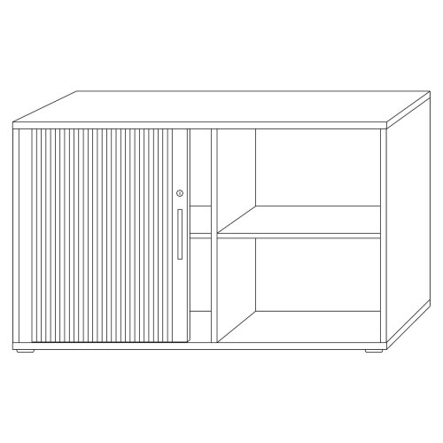 Rolladenschrank 2 Ordnerhöhen, 120 cm Breit