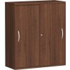 Schiebetürenschrank 3 Ordnerhöhen, 100 cm breit, Dekor Korpus: Nussbaum Dunkel, Front: Nussbaum Dunkel