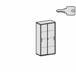 Schiebetürenschrank 4 Ordnerhöhen, 80 cm breit,...