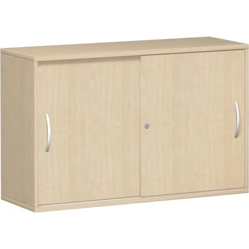 Anstell Schiebetürenschrank 72 cm hoch, 120 cm breit, Dekor Korpus: Ahorn, Front: Ahorn