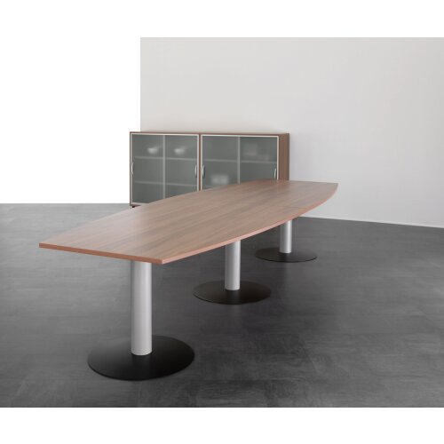 Schiebetürenschrank mit Glastüren 2 Ordnerreihen, 120 cm breit, Dekor Korpus: Weiß, Front: