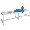 Garderobenbank, 150 cm, Gestell: Reinweiß, Sitzleisten: Kunststoff weiss, ohne Schuhrost