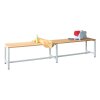 Garderobenbank, 150 cm, Gestell: Anthrazitgrau, Sitzleisten: Buchenholz, ohne Schuhrost
