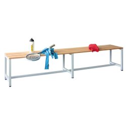 Garderobenbank, 200 cm, Gestell: Lichtgrau, Sitzleisten:...