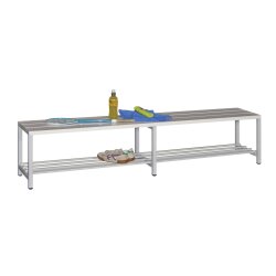 Garderobenbank, 200 cm, Gestell: Reinweiß,...