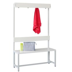 Garderobenbank mit Hakenleiste, 100 cm, Gestell:...