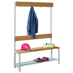 Garderobenbank mit Hakenleiste, 150 cm, Gestell:...