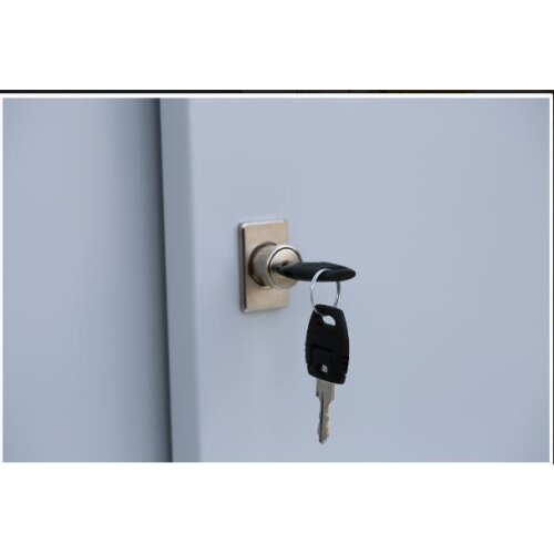 Stahl Schiebetürenschrank 2 Ordnerhöhen 160 cm breit Weiss