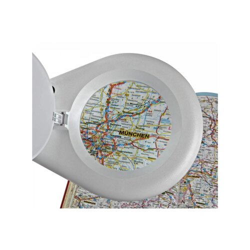 LED Lupenleuchte Schwarz, mit Klemmfuss