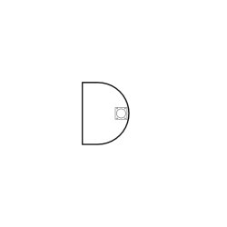 Besprechungsanbau 80 x 60 cm, Fuss Rundrohr F1