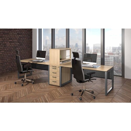 Containeraufsatzregal Grau