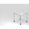 Schreibtisch 80 x 80 cm, Fuss Rundrohr, Dekor: Weiss