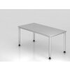 Schreibtisch 160 x 80 cm, Fuss Rundrohr, Dekor: Grau