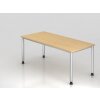 Schreibtisch 180 x 80 cm, Fuss Rundrohr, Dekor: Ahorn