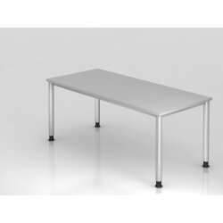 Schreibtisch 180 x 80 cm, Fuss Rundrohr, Dekor: Grau