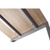 Schreibtisch höhenverstellbar mit Ringfuss 160x80 cm, Dekor: Weiss, Gestell: Silber