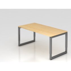 Schreibtisch höhenverstellbar mit Ringfuss 160x80...