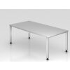 Schreibtisch 200 x 100 cm, Fuss Quadratrohr, Dekor: Grau