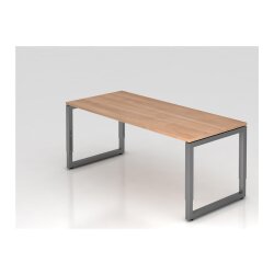 Schreibtisch höhenverstellbar mit Ringfuss 180x80...