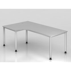 Schreibtisch Bogenform 200 x 120 cm, Fuss Rundrohr,...