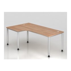 Schreibtisch Bogenform 200 x 120 cm, Fuss Rundrohr,...