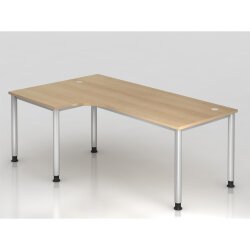 Schreibtisch Bogenform 200 x 120 cm, Fuss Rundrohr,...