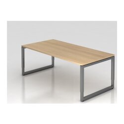 Schreibtisch höhenverstellbar mit Ringfuss, 200x100...