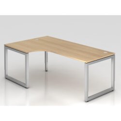 Winkelschreibtisch höhenverstellbar mit Ringfuss,...