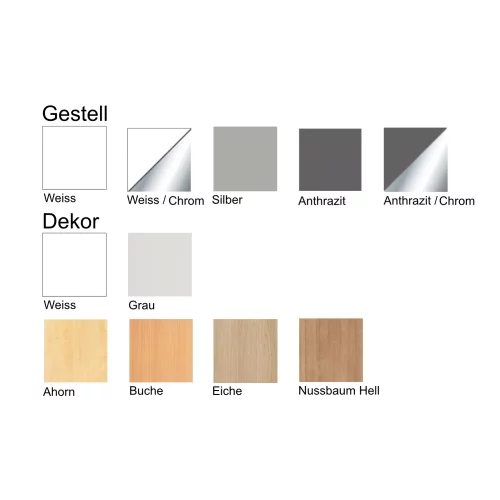 Schreibtisch elektrisch höhenverstellbar 160 x80, Dekor: Ahorn, Gestell: Silber