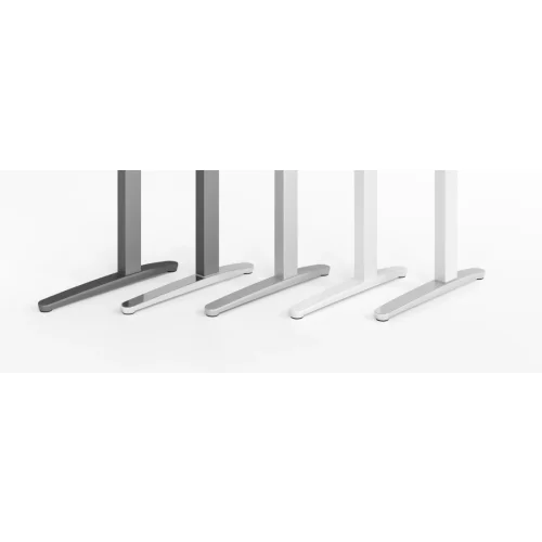 Schreibtisch elektrisch höhenverstellbar 160 x80, Dekor: Ahorn, Gestell: Silber