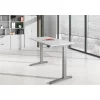 Schreibtisch elektrisch höhenverstellbar 160 x80, Dekor: Ahorn, Gestell: Silber