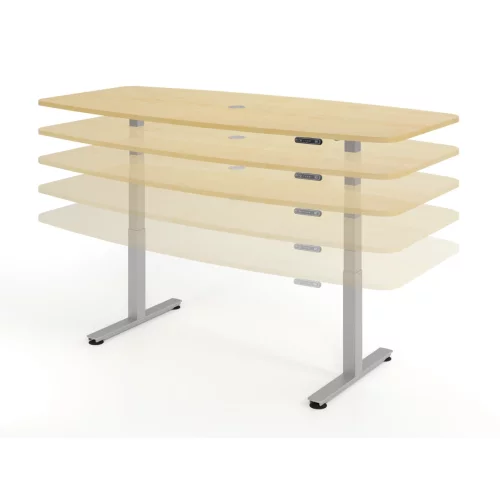 Konferenztisch elektrisch höhenverstellbar Profi, Dekor: Weiss