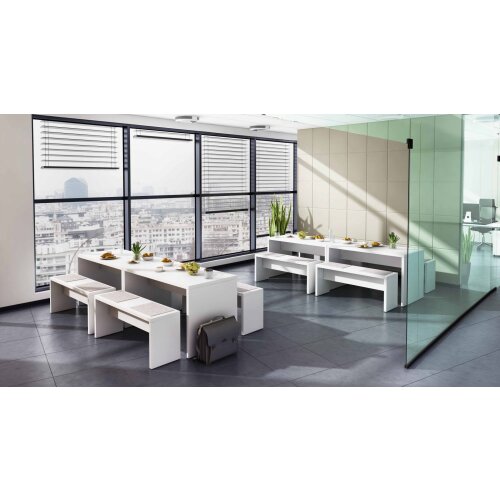 4 Filzauflagen für Bistrobank  Grau